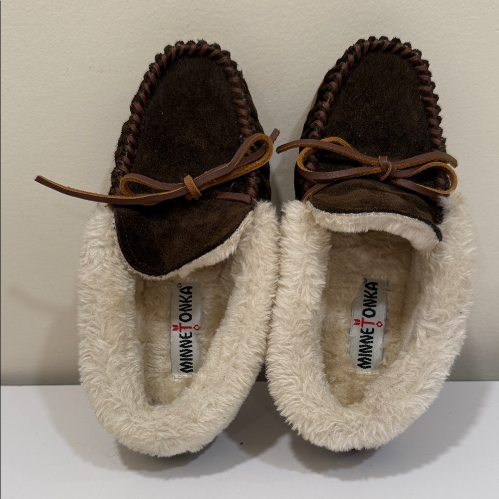 Minnetonka Apine Women’s Dark Brown Suede Driving Moccasins Loafers (sz 6)